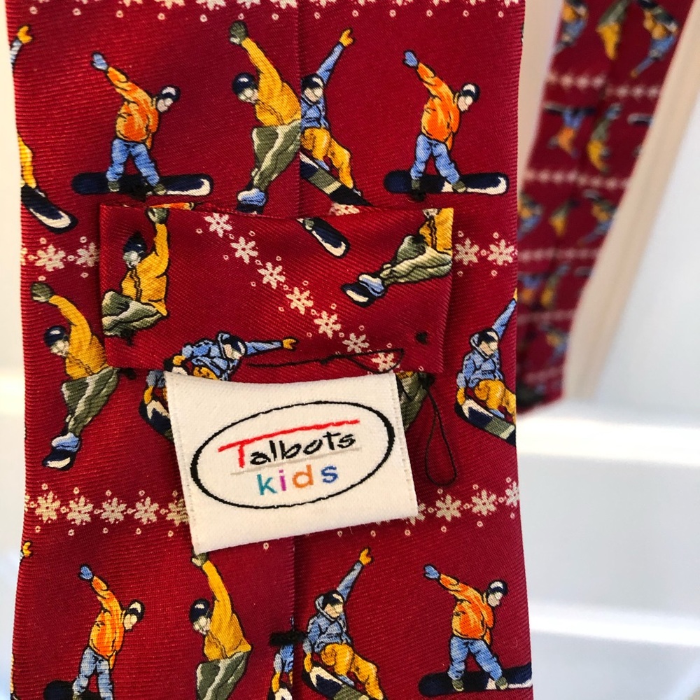 Talbot’s EUC kids’ ties, sports motifs, red/yellow